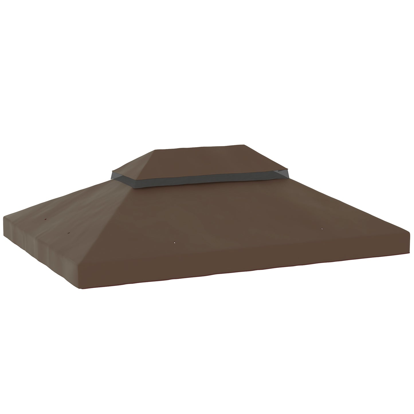 Outsunny Techo De Repuesto Para Cenador 4x3 M Con Techo Doble Café_0