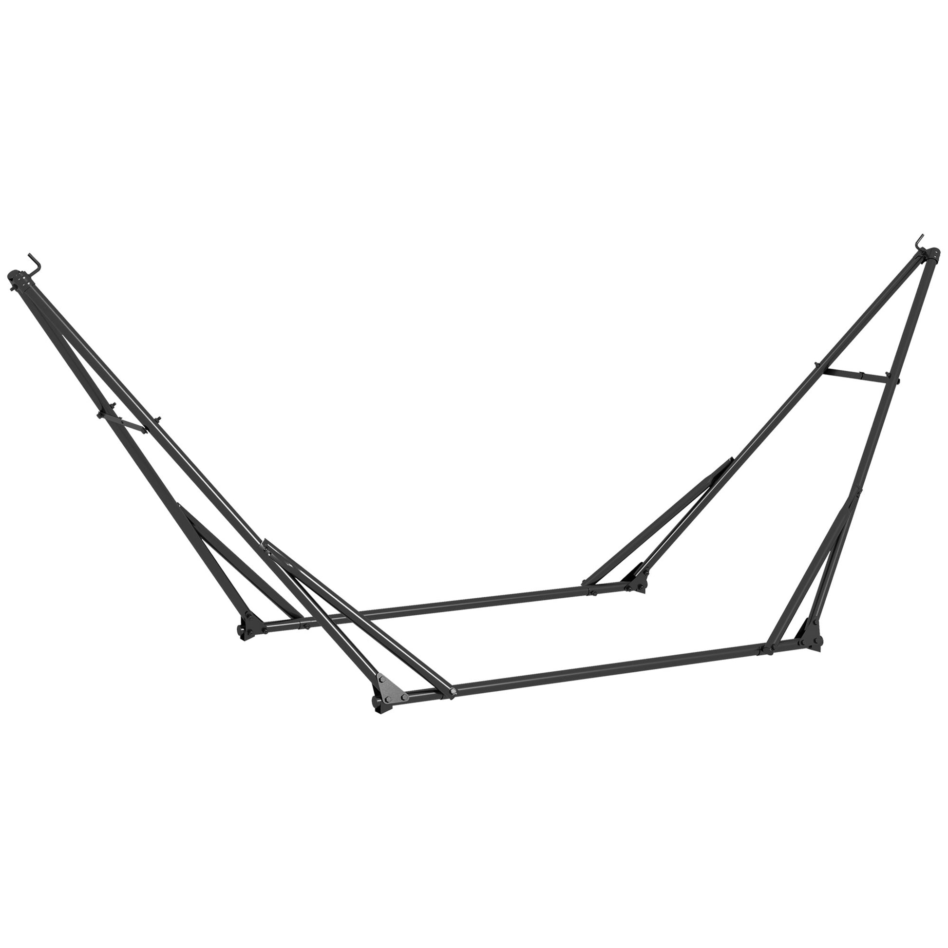 Outsunny Soporte Para Hamaca Plegable 2 En 1 Soporte Para Silla Colgante Negro_0