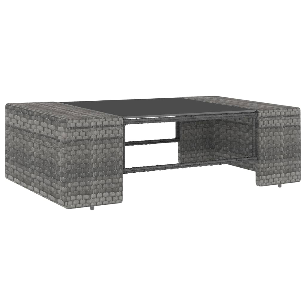 Juego De Muebles De Jardín 8 Piezas Ratán Sintético Gris / Vetonek_5