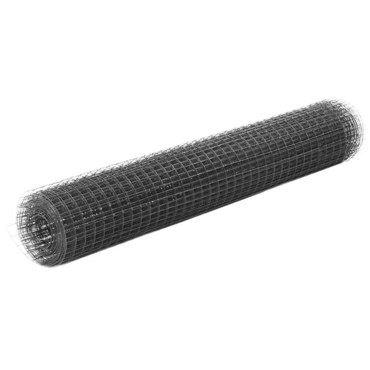 Alambrada De Gallinero Acero Revestimiento Pvc Gris 25x1 M / Vetonek_0