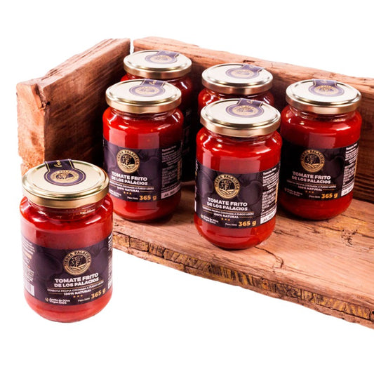 Pack Seis Botes De Tomate Frito De Los Palacios: Sabor Auténtico Con Aceite De Oliva Virgen Extra Tierra Palaciega
