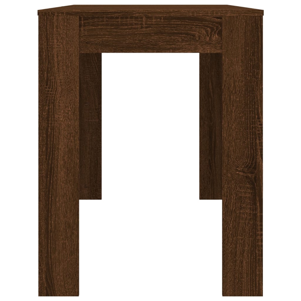 Mesa De Comedor Madera De Ingeniería Marrón Roble 120x60x76 Cm_3