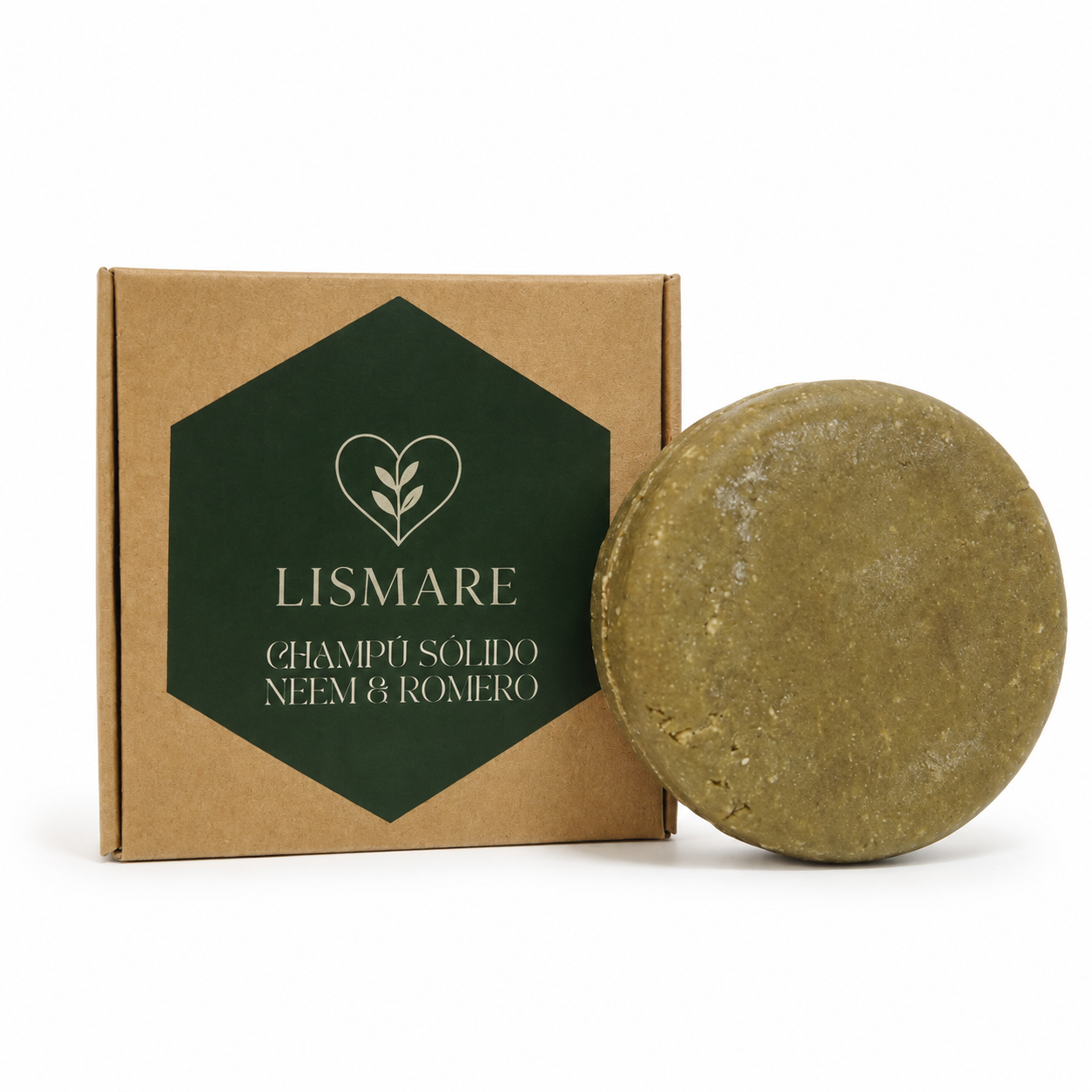 Champú sólido Neem & Romero para cuero cabelludo graso y sensación de picor - 75 g - Lismare_0