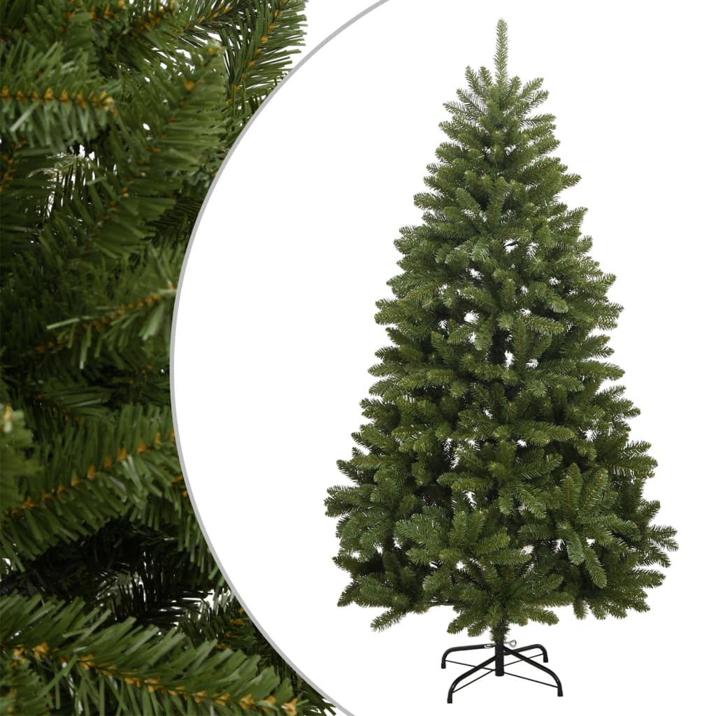 Vidaxl Árbol De Navidad Artificial Con Bisagras Y Soporte Verde 180 Cm_0