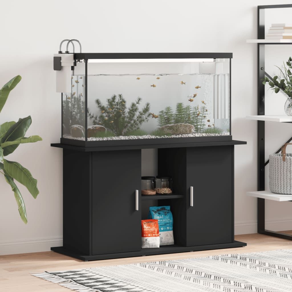 Vidaxl Soporte Para Acuario Madera De Ingeniería Negro 101x41x58 Cm_1