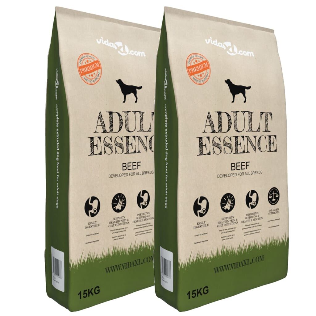Vidaxl Comida Seca Para Perros Adult Essence Beef 2 Uds 30 Kg_0