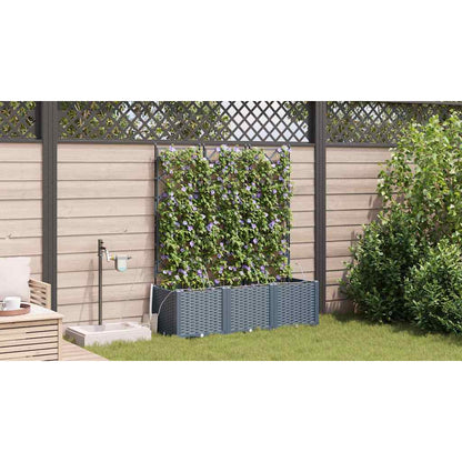 Macetero De Jardín 3 Uds. Gris Claro 120 X 40 X 142 Cm Pp_3