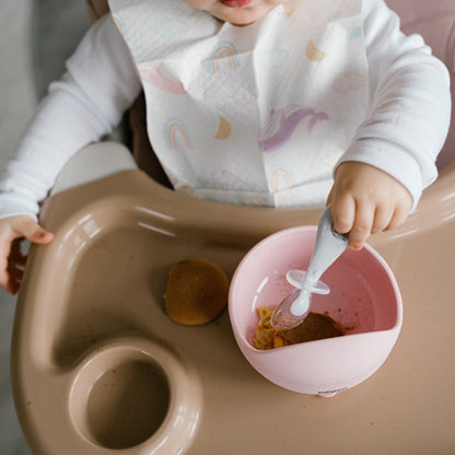 Set 2 Cucharas De Silicona De Seguridad Rosa-lila