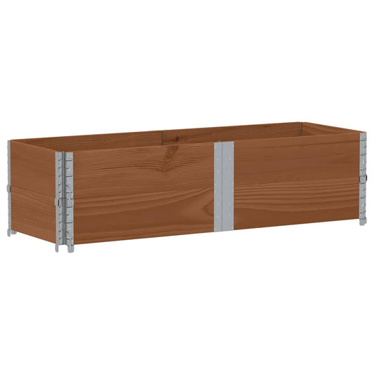 Jardinera De Madera Maciza De Pino Marrón 150x50 Cm_0