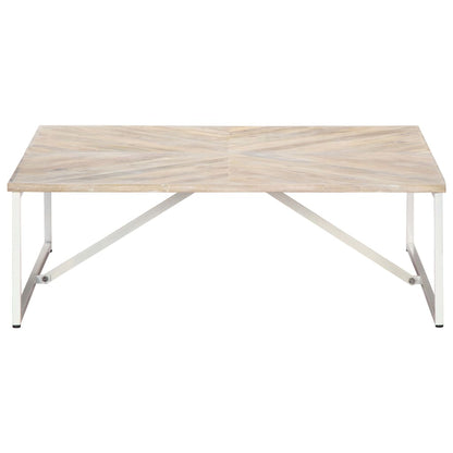 Mesa De Centro De Madera Maciza De Mango 110x110x36 Cm_0