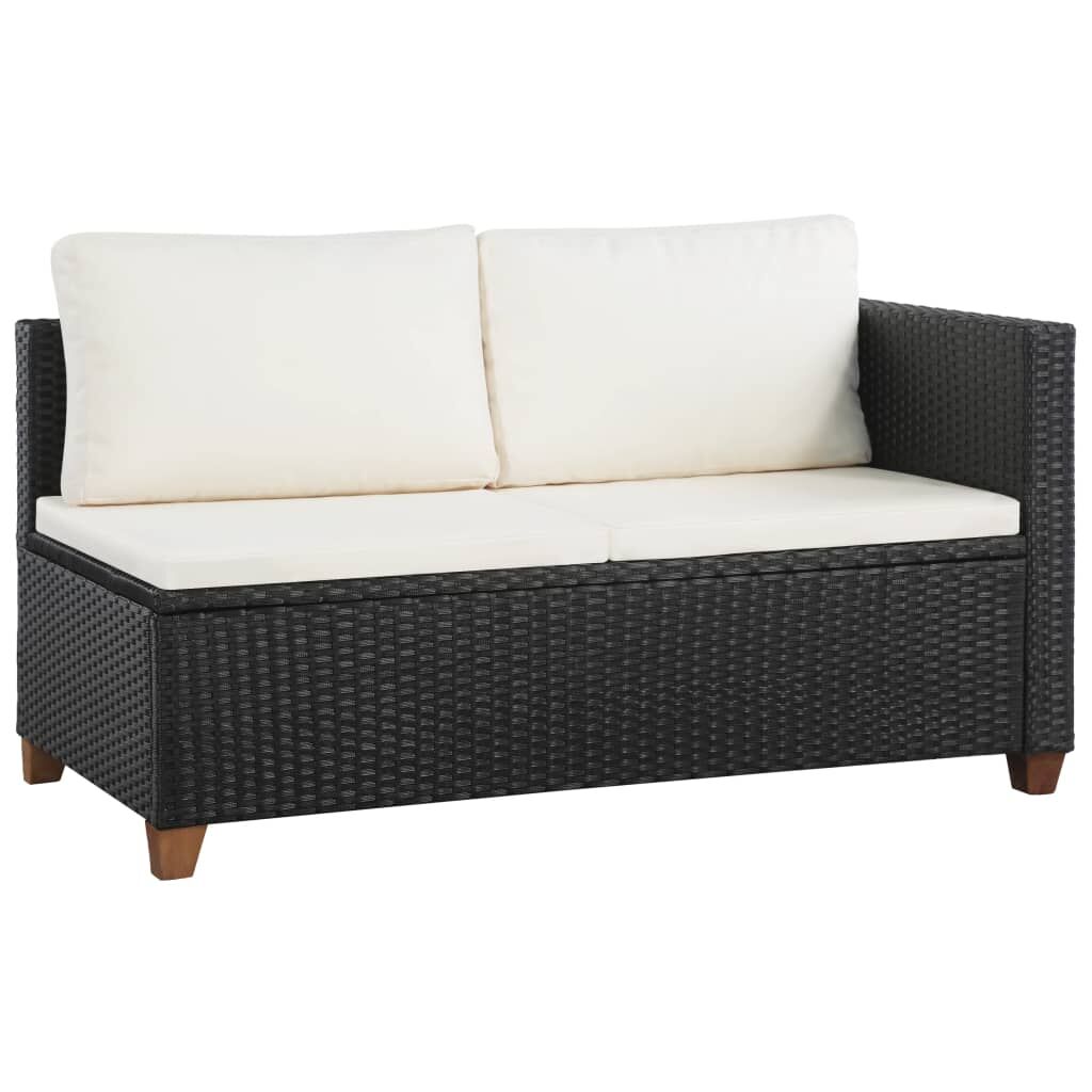 Vidaxl Set De Muebles De Jardín 4 Pzas Y Cojines Ratán Sintético Negro_1