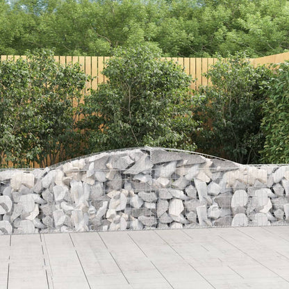 Cestas De Gaviones 10 Uds Forma De Arco Hierro 400x30x60/80 Cm_1
