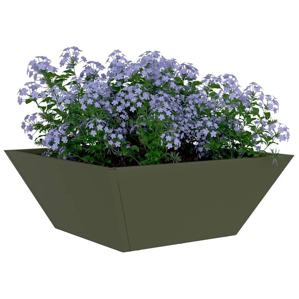 Maceta Para Jardín 5 Pcs Verde Oliva 40 X 40 X 15 Cm_2