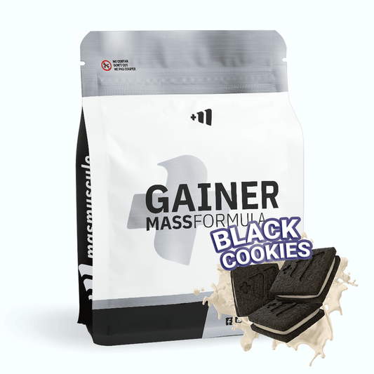 Gainer Mass Formula - 3 Kg - Black Cookies - Aumenta La Masa Muscular - Masmusculo_0