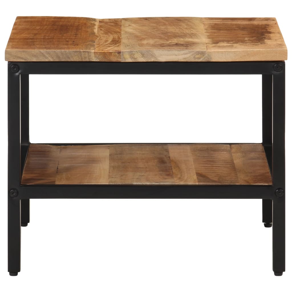 Mesa De Centro De Madera Maciza De Mango Rugosa 45x45x35 Cm_1