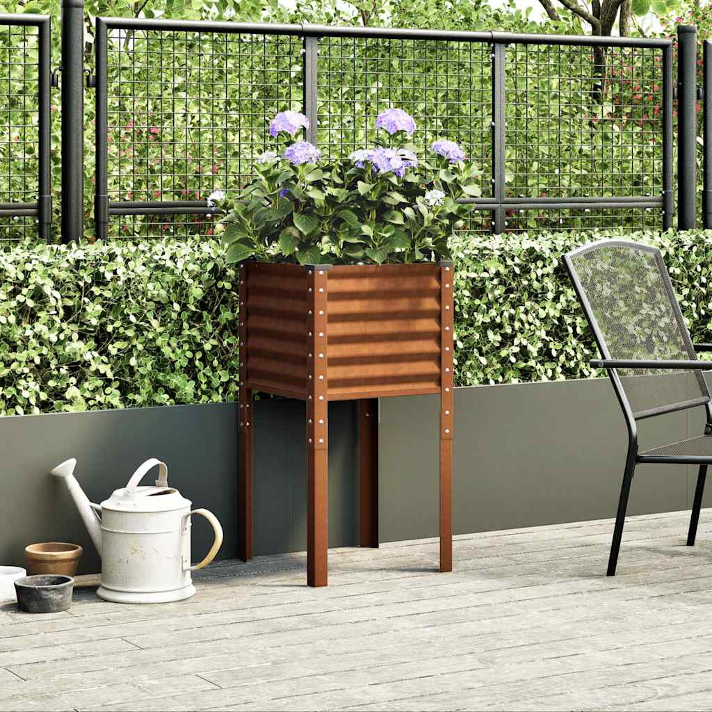 Maceta Para Jardín Oxidado 45 X 45 X 88 Cm Acero Galvanizado_2