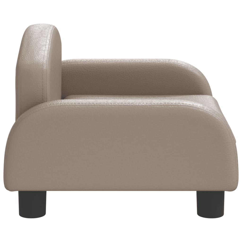 Cama Para Perros De Cuero Sintético Color Capuchino 50x40x30 Cm / Vetonek_4