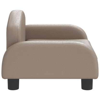 Cama Para Perros De Cuero Sintético Color Capuchino 50x40x30 Cm / Vetonek_4