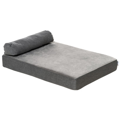Pawhut Cama Para Perros Lavable Con Almohada Extraíble Y Espuma Viscoelástica_0