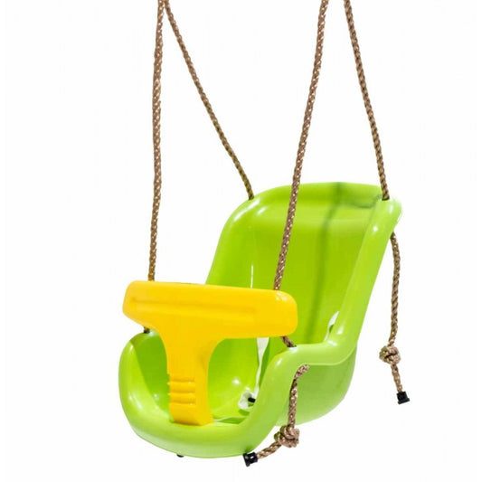 Asiento De Bebe Masgames Deluxe Verde Y Amarillo._0