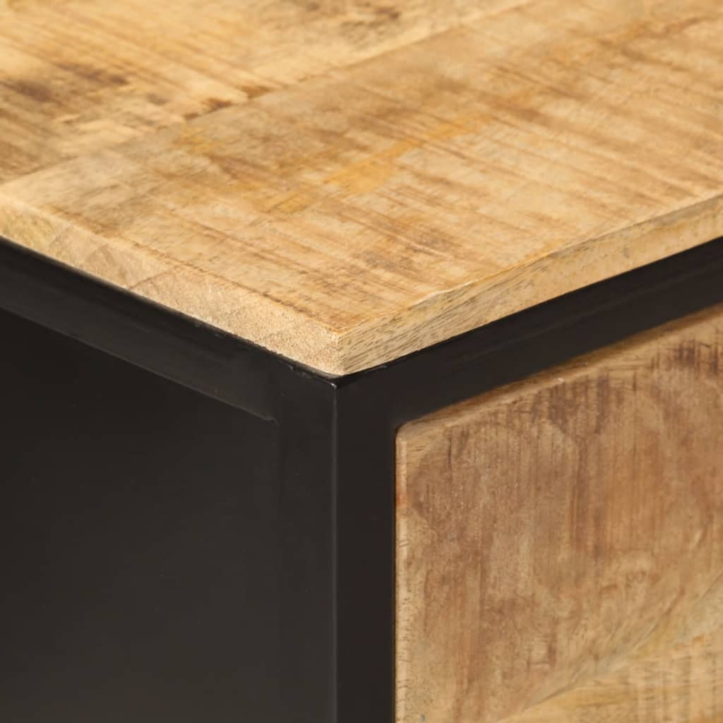 Mesa Consola Madera Maciza De Mango Y Hierro 100x35x76 Cm_3