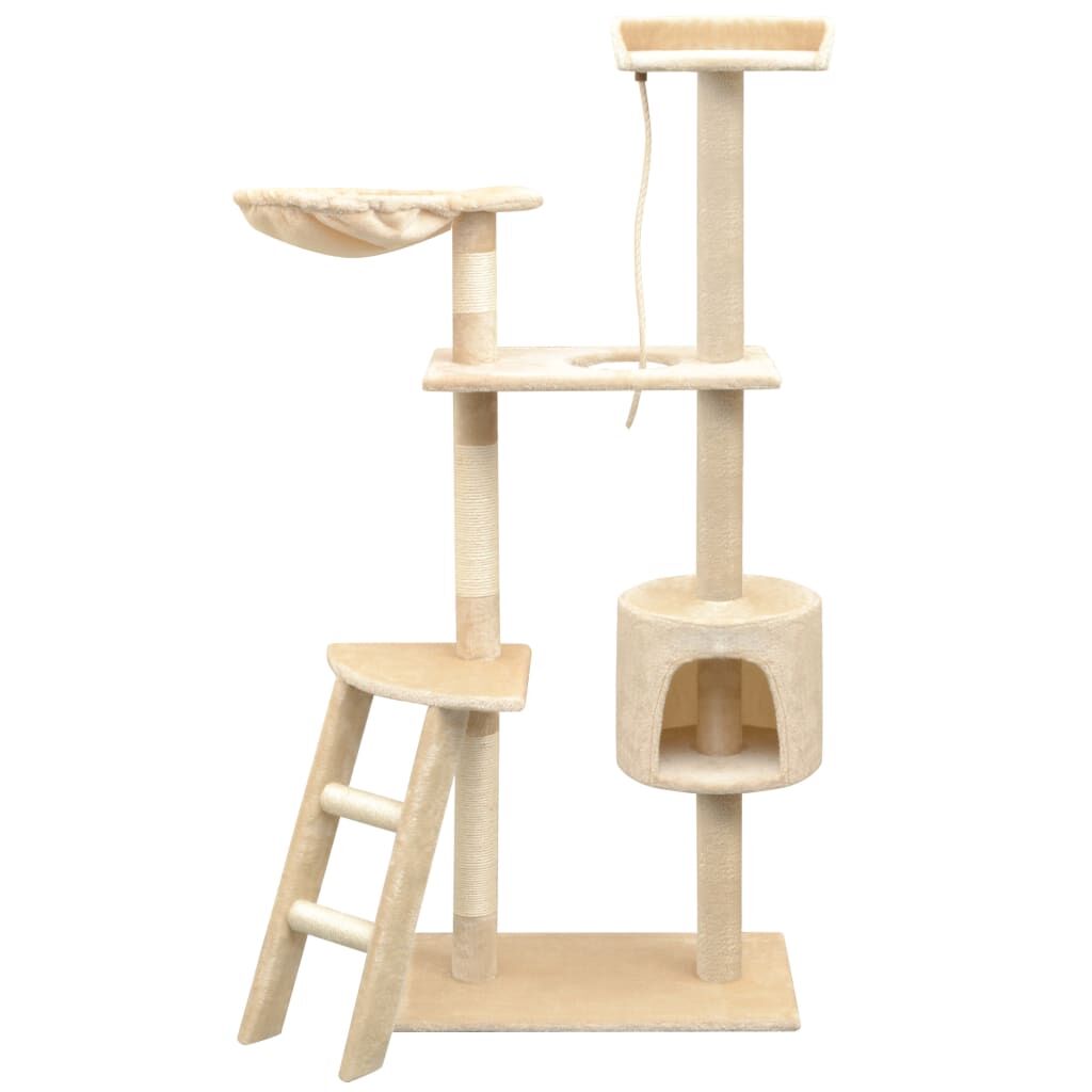 Vidaxl Rascador Para Gatos Con Poste Rascador De Sisal 150 Cm Beige_0