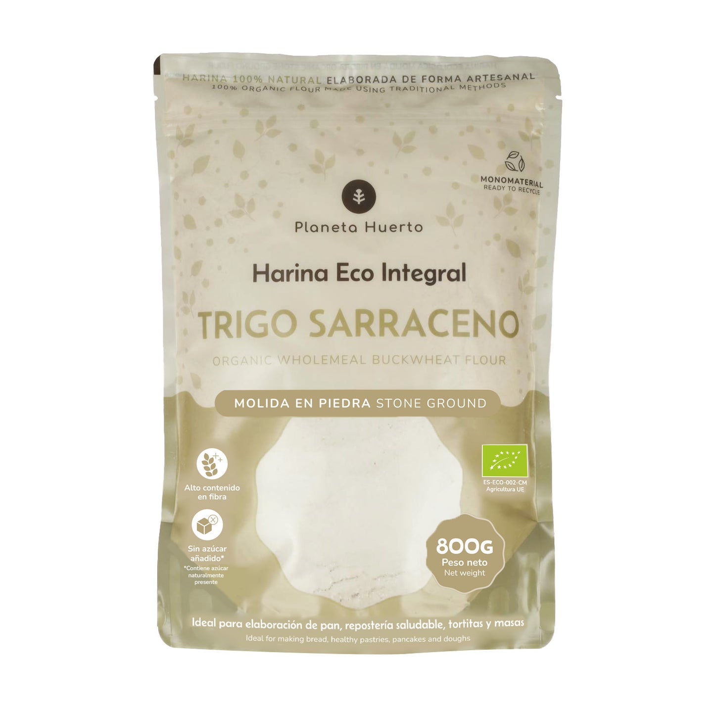 Harina Integral Trigo Sarraceno Eco Planeta Huerto 800 g