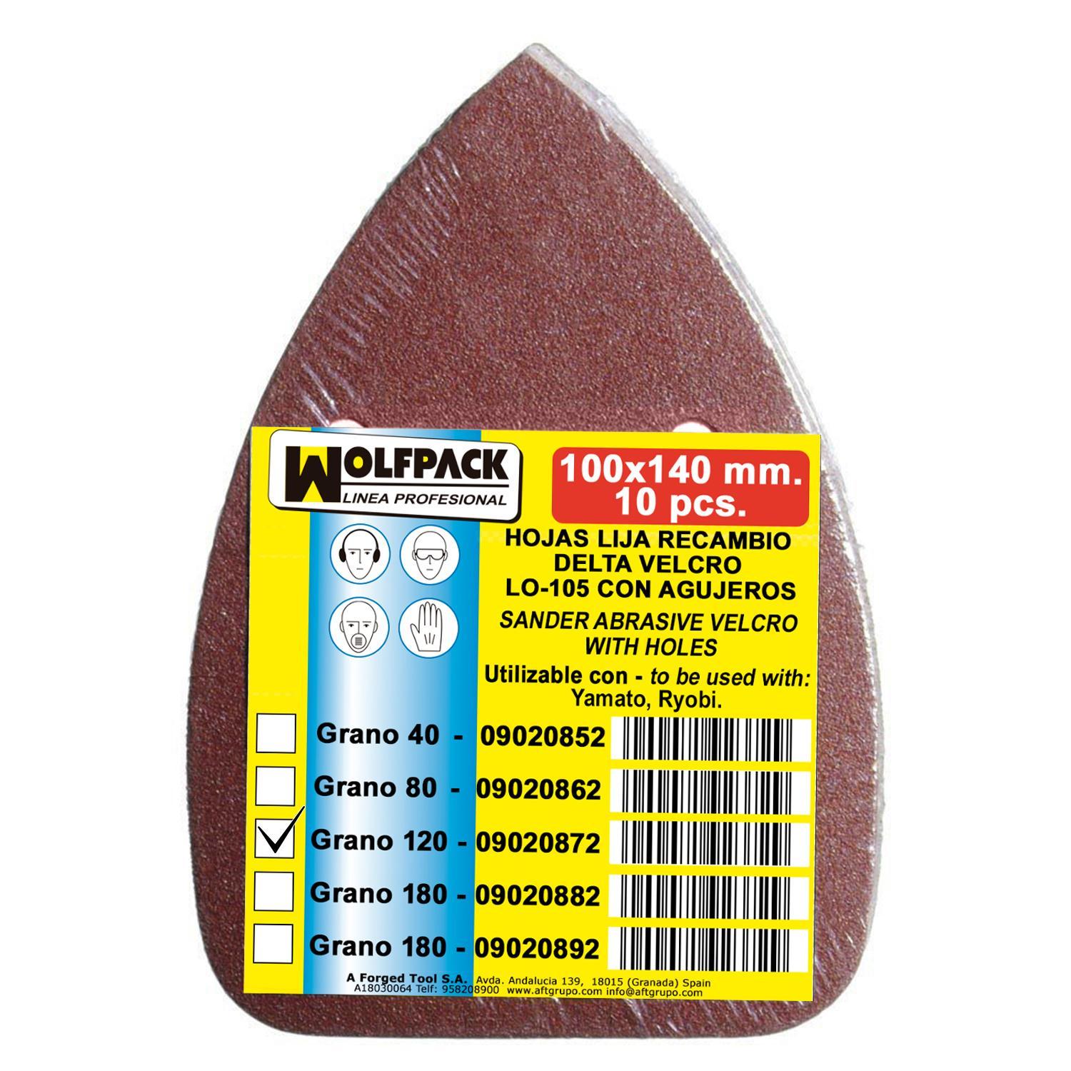 Lija Recambio Velcro Delta Con Agujero Grano 120 (10 Piezas)_1