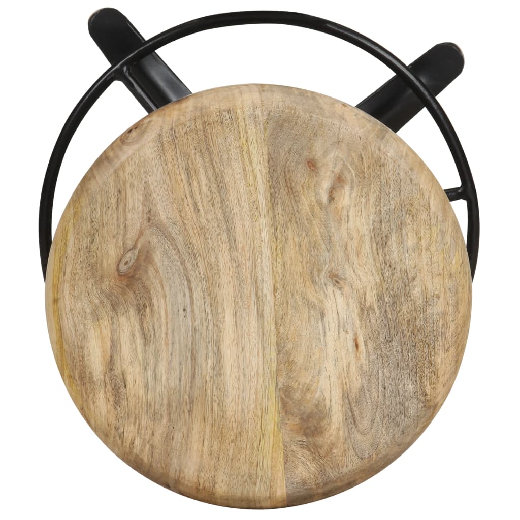 Taburetes De Cocina 2 Unidades Madera Maciza De Mango 66 Cm_2