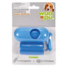 Portarollos Dispensador Azul De Bolsas Higiénicas Recoge Excrementos De Perro Wuapu Con 30 Bolsas