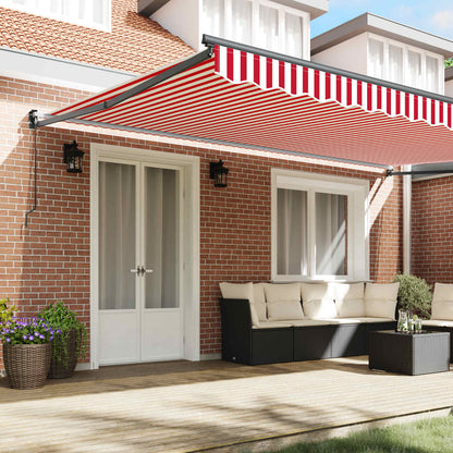 Toldo Retráctil Rojo Y Blanco 500 X 300 X 165 Cm_2