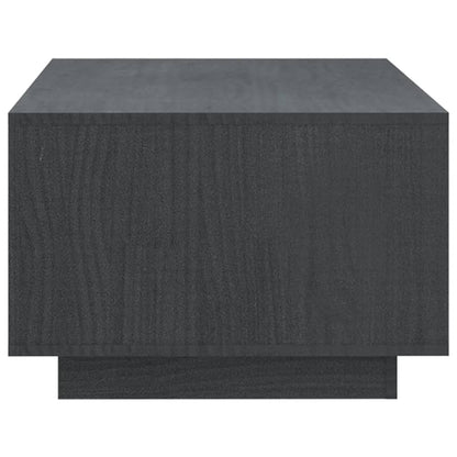 Mesa De Centro De Madera Maciza De Pino Gris 110x50x33,5 Cm_4