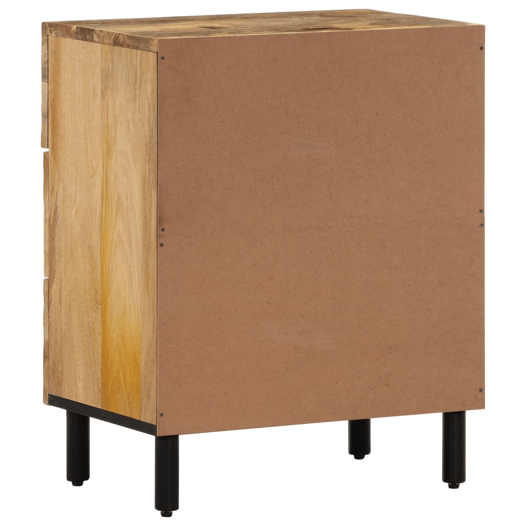 Mesita De Noche Madera Maciza De Mango 50x33x60 Cm_3