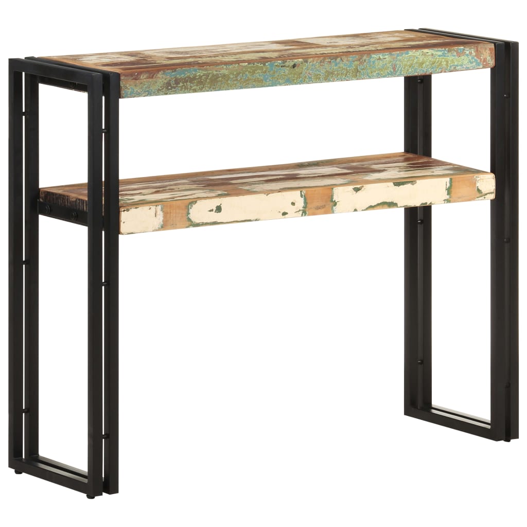 Mesa Consola De Madera Maciza Reciclada 90x30x75 Cm_4