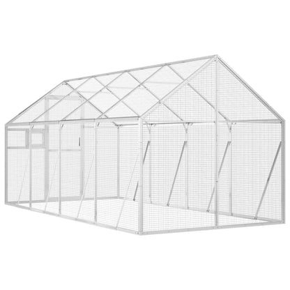 Vidaxl Pajarera De Aluminio Color Plateado 1,79x4x1,85 M_4