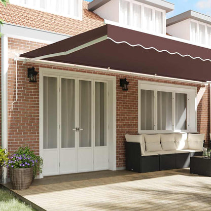 Toldo Retráctil Manual Marrón 600x300 Cm_2