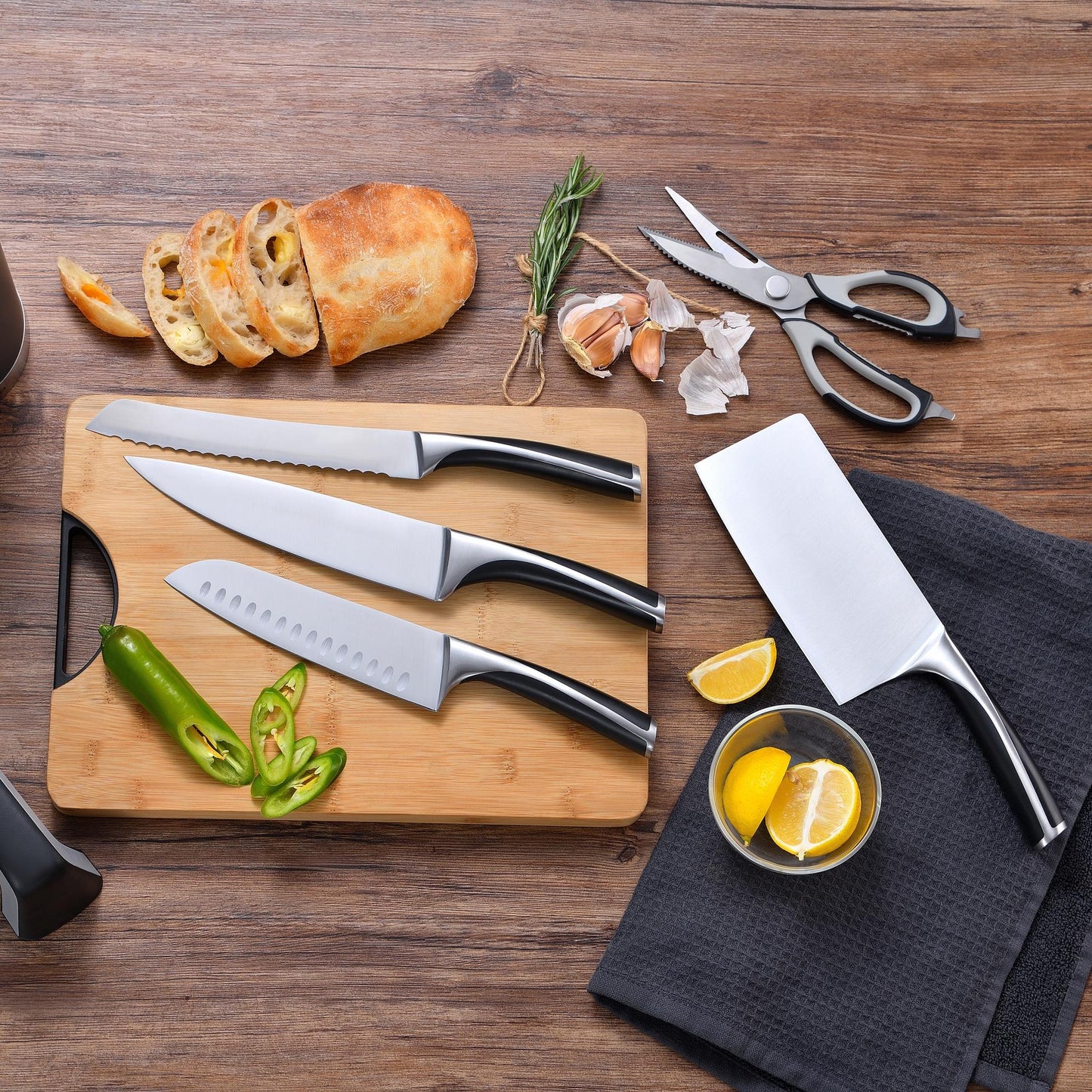 Cuchillo Chef 20cm Elegance En Acero Inoxidable Masterpro_1