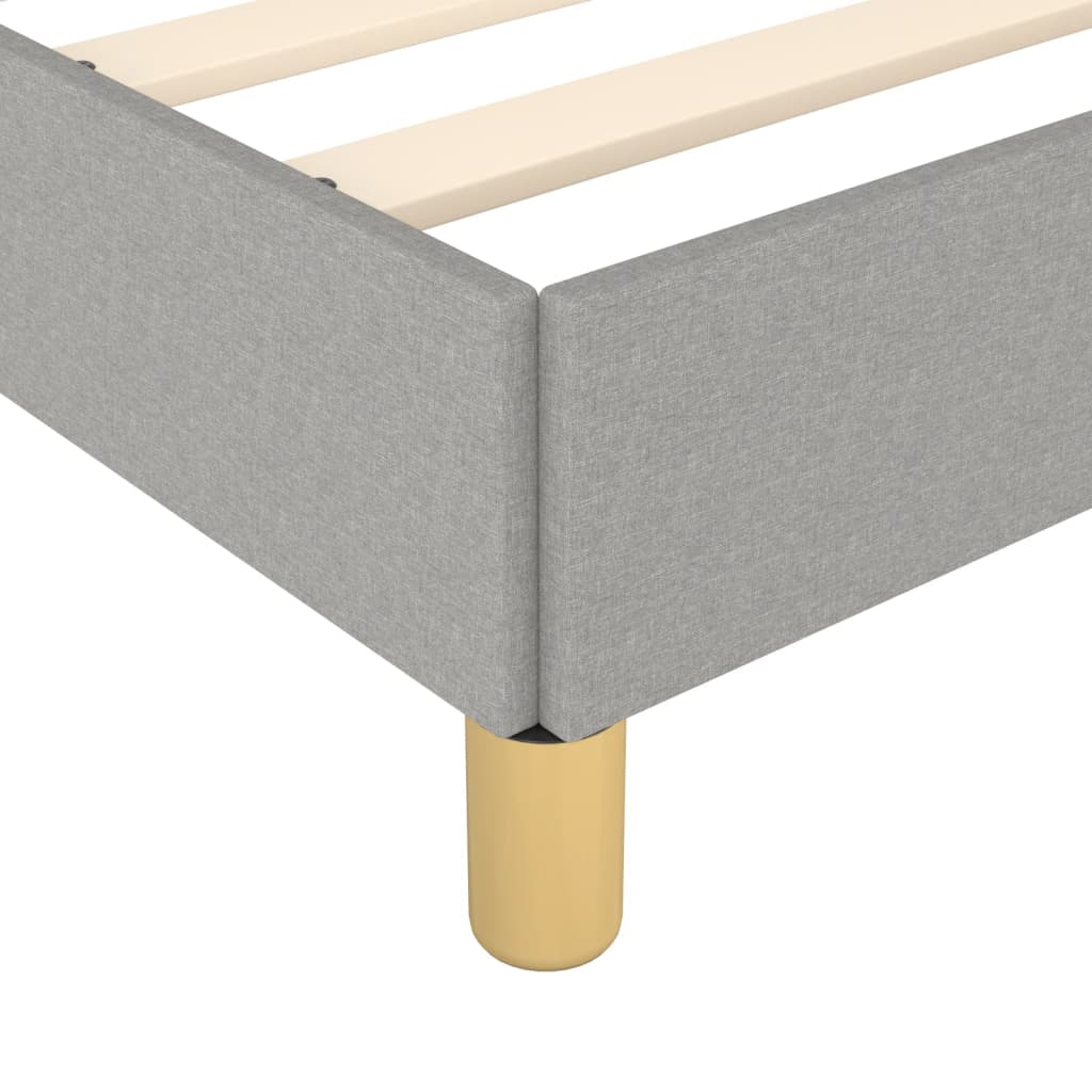 Estructura De Cama Con Cabecero De Tela Gris Claro 140x200 Cm / Vetonek_2
