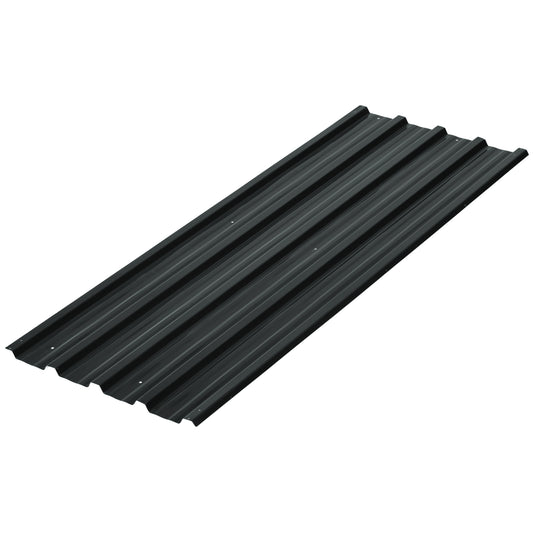 Outsunny Juego De 12 Paneles Para Tejado De Acero Galvanizado 129x45cm Gris_0