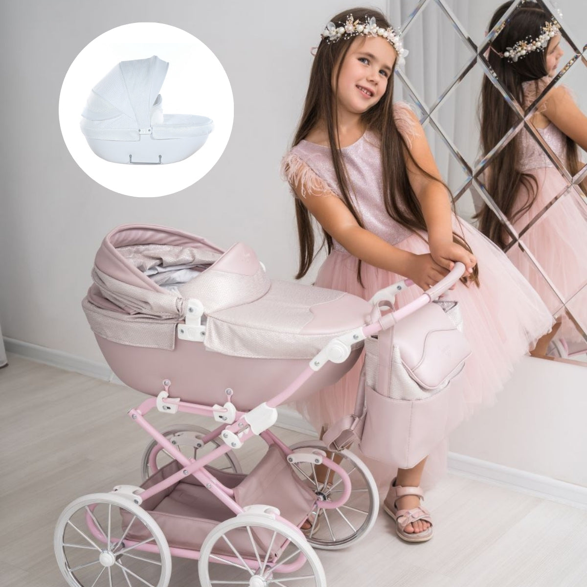 Junama Carro De Muñecas Dolce Classic | Un Carrito Elegante Para Imaginar Y Disfrutar Cada Paseo_5