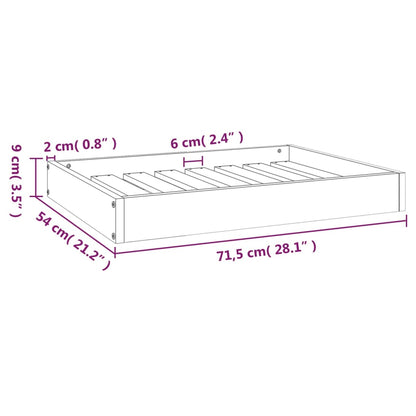 Cama Para Perros Madera Maciza Pino Marrón Miel 71,5x54x9 Cm / Vetonek_4