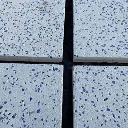 Losa Cuadrada 75x75 Cm | Recycla / Palet - 14 Unidades / 75x75x5 Cm. / Blanco + Vidrio Azul_5
