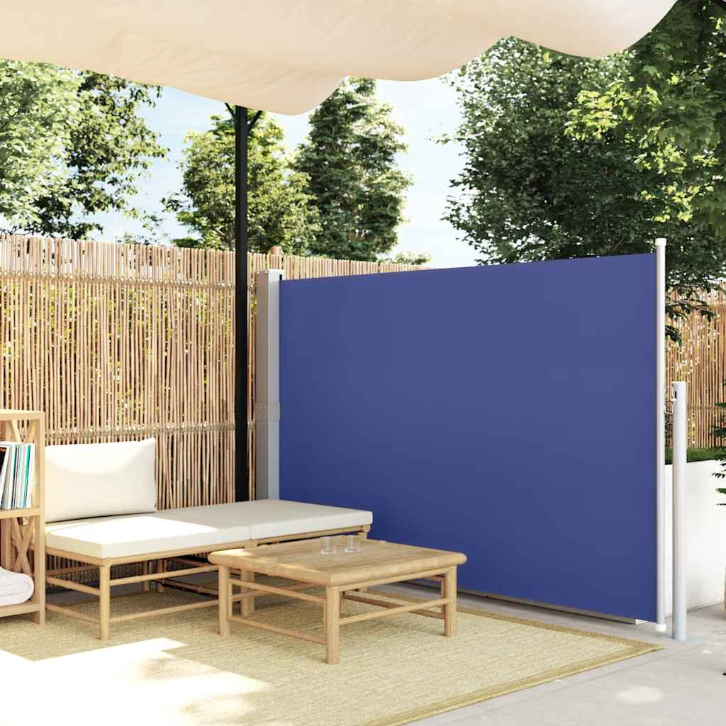 Vidaxl Toldo Lateral Retráctil De Jardín Azul 140x500 Cm_1