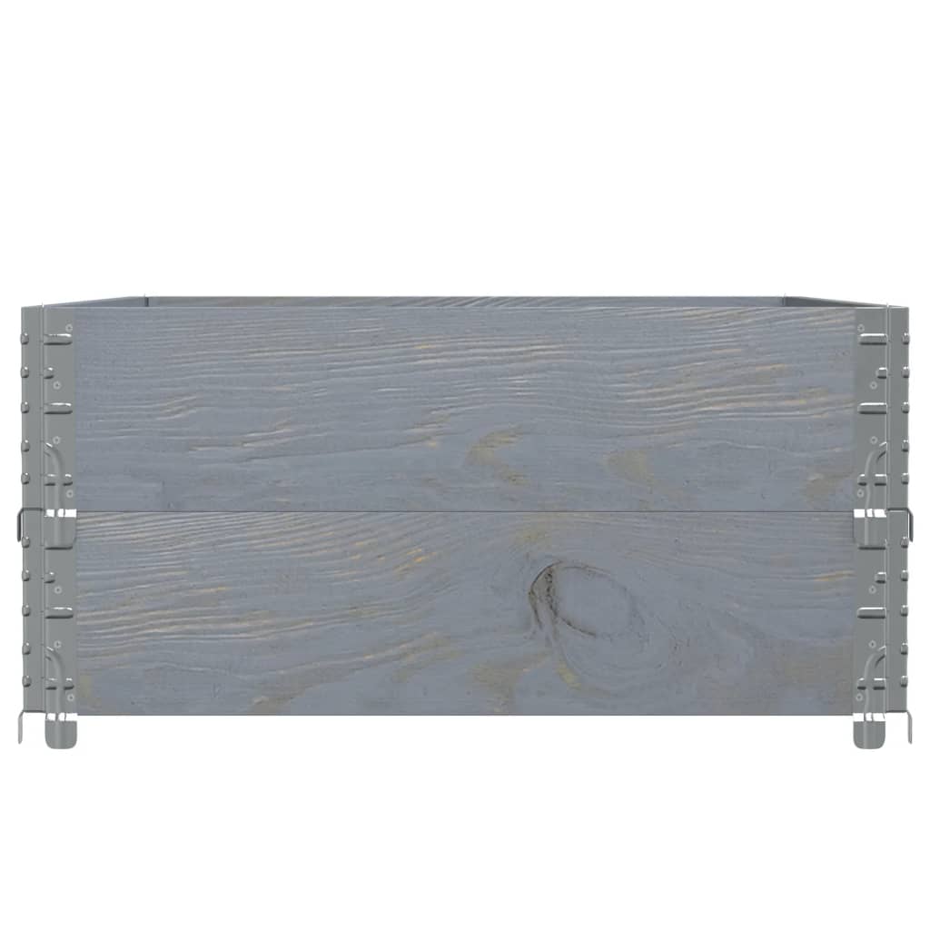 Jardinera De Madera Maciza De Pino Gris 120x80 Cm_3