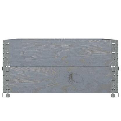 Jardinera De Madera Maciza De Pino Gris 120x80 Cm_3