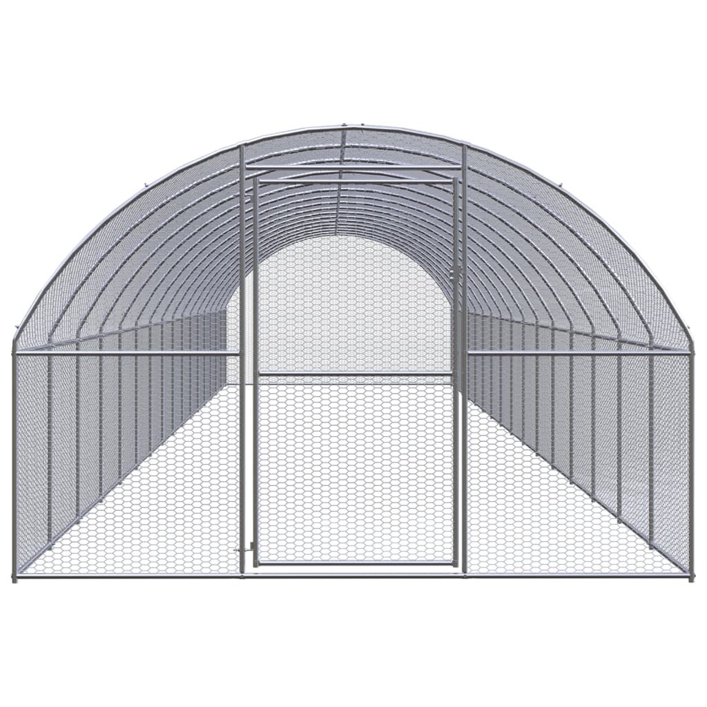 Vidaxl Gallinero De Exterior De Acero Galvanizado 3x16x2 M_1
