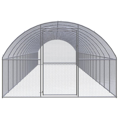 Vidaxl Gallinero De Exterior De Acero Galvanizado 3x16x2 M_1