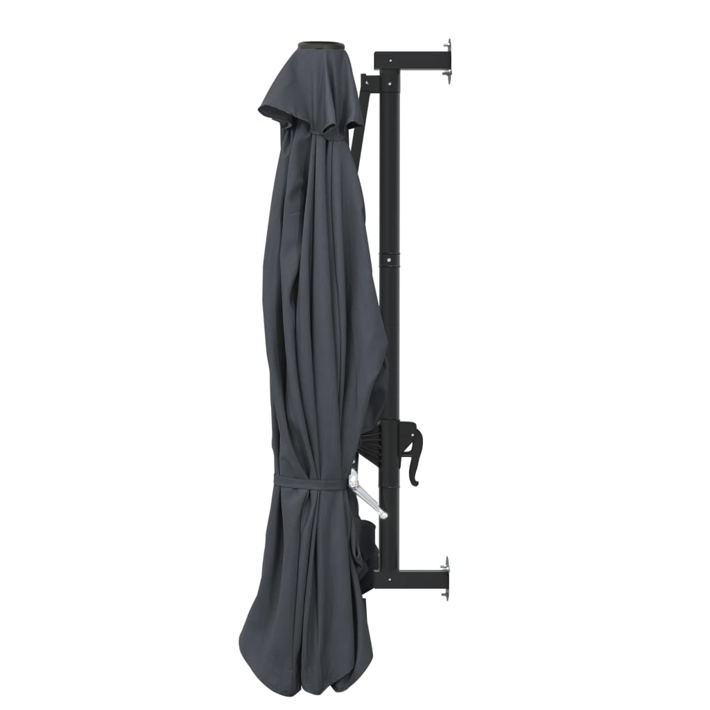 Vidaxl Sombrilla De Pared Con Barra De Metal Antracita 300 Cm_4