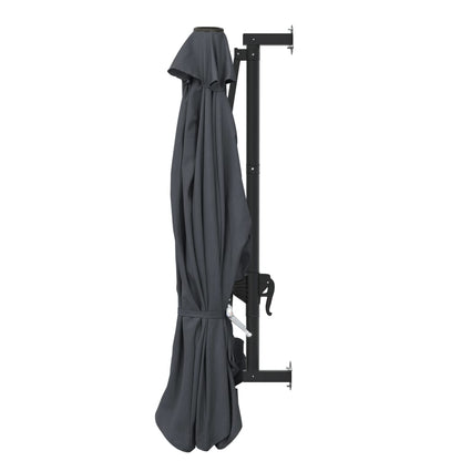 Vidaxl Sombrilla De Pared Con Barra De Metal Antracita 300 Cm_4