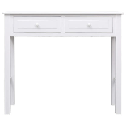 Mesa Consola De Madera Blanco 90x30x77 Cm_2